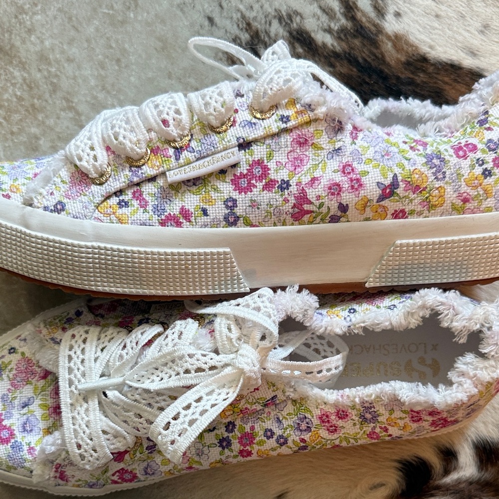 Superga x LoveShackFancy Pink Floral Sneakers - Picture 6 of 10
